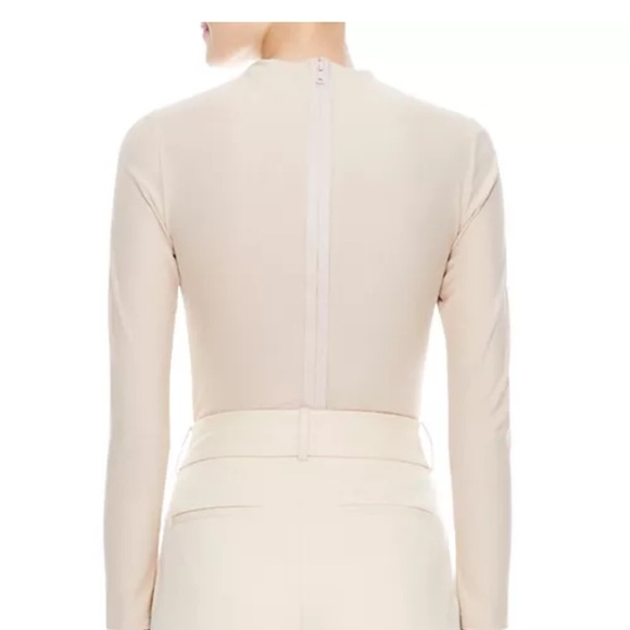 NWOT Alice and Olivia Becker Mock Neck Bodysuit - Picture 5 of 14